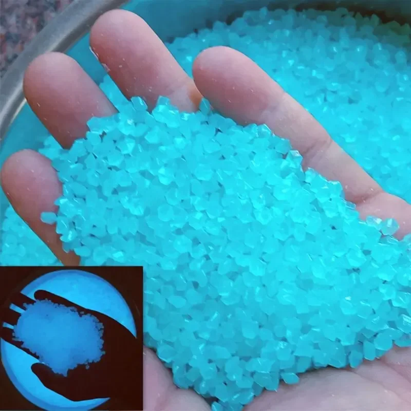 Fish Tank Gravel - 1000 ชิ้น 3-5 มิลลิเมตรทรายเรืองแสงใน Dark Pebbles