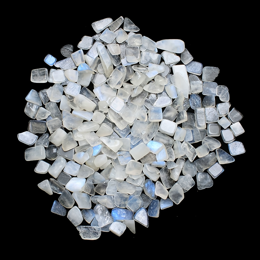 Fish Tank Gravel - ผงควอตซ์มูนสโตนสีขาวธรรมชาติ, ควอตซ์กึ่งผลึก, คริสตัลที่สวยงาม, หินตกแต่งสำหรับกระถางดอกไม้และตู้ปลา