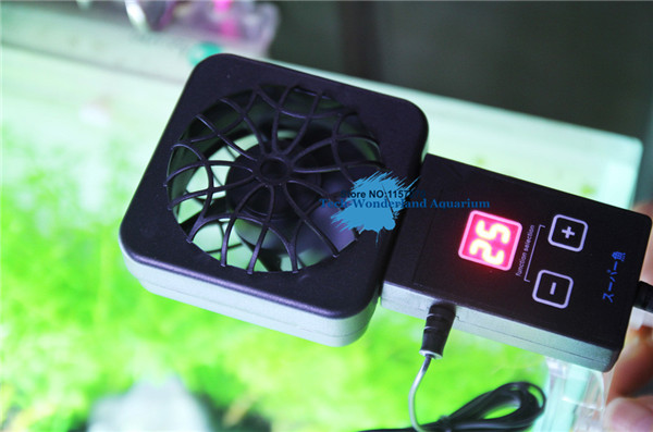 Fish Tank Heater - มินินาโนคลิปแขวนในพัดลมระบายความร้อนเซ็นเซอร์อัตโนมัติrunหยุดควบคุมอุณหภูมิพิพิธภัณฑ์สัตว์น้ำปลาพืชถังเก็บน้ำ