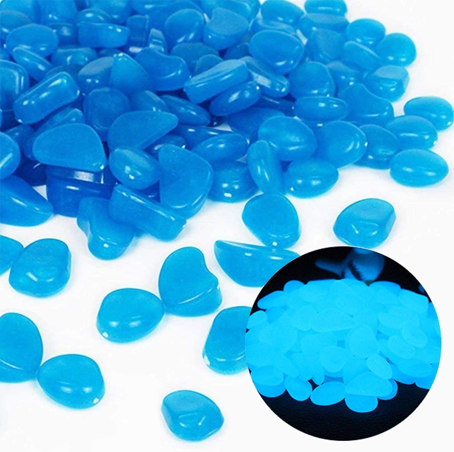 Fish Tank Gravel - ถังปลา Rocks Glow Blue Pebbles สําหรับ