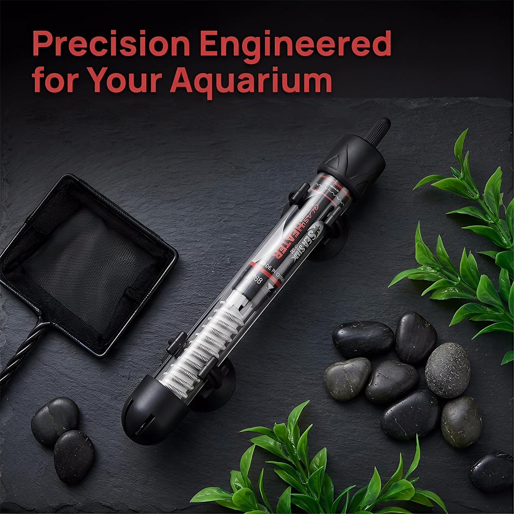 Fish Tank Heater - เครื่องทำความร้อนในตู้ปลาแบบอัตโนมัติ ปรับอุณหภูมิคงที่ พร้อมปลั๊ก EU แท่งทำความร้อนควบคุมอุณหภูมิสำหรับตู้ปลา อุปกรณ์เสริมสำหรับตู้ปลา