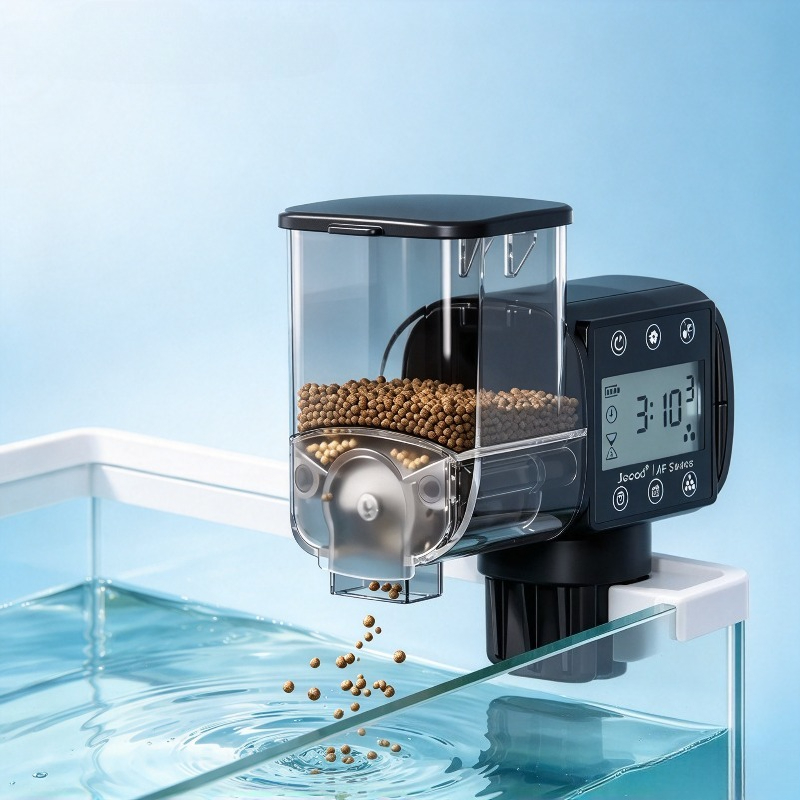 Aquarium Fish Keeping - เครื่องให้อาหารปลาอัตโนมัติอัจฉริยะ ตั้งเวลาด้วยระบบดิจิทัล อุปกรณ์จ่ายอาหารปลาที่เชื่อถือได้ สำหรับการเลี้ยงปลาในตู้ปลา