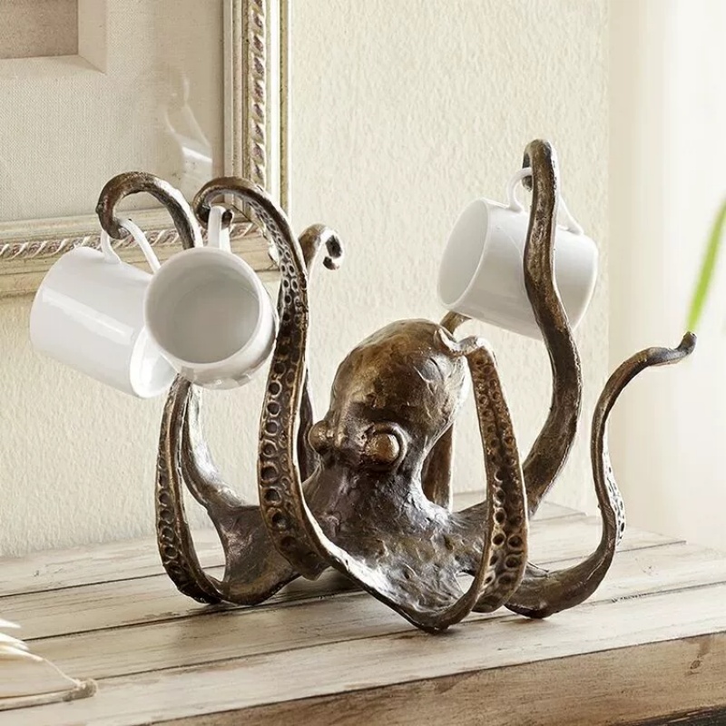 ที่วางแก้วรูปปลาหมึก 1 ชิ้น, ข - Aquarium Decor บทวิจารณ์และราคา